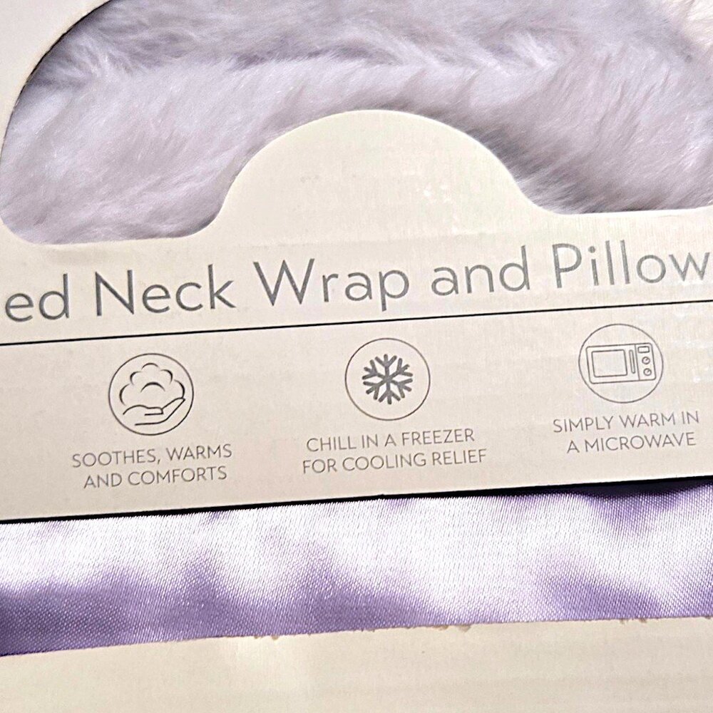 Kirkton House Lilac Weighted Neck Wrap with Matching Satin Pillowcase Set - Picture 2 of 4